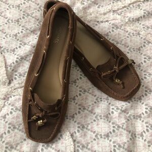 MICHAEL Michael Kors Chestnut Brown Suede Moccasin Loafers 9M